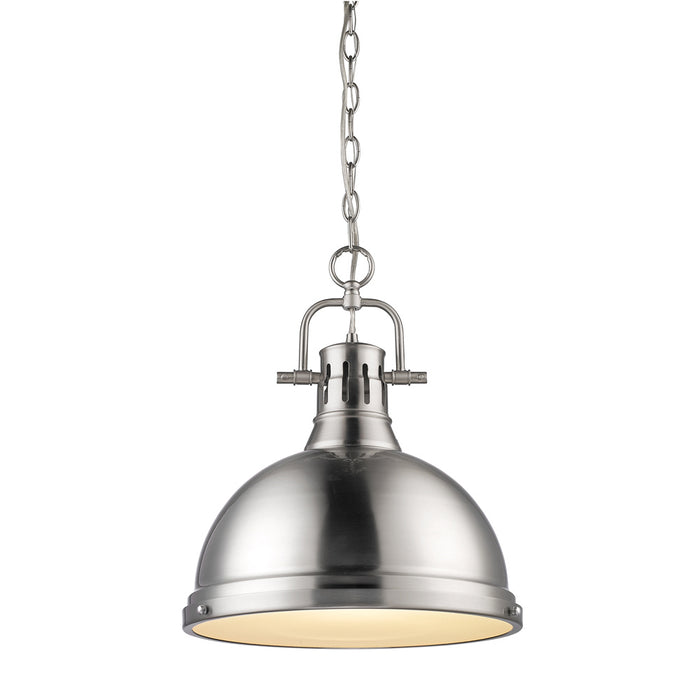 Golden 3602-L PW-PW One Light Pendant, Pewter