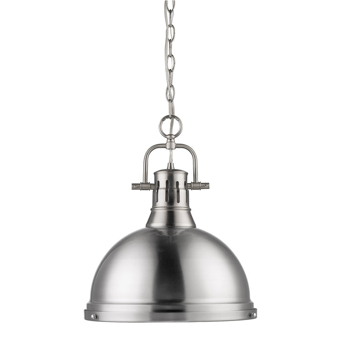 Golden 3602-L PW-PW One Light Pendant, Pewter