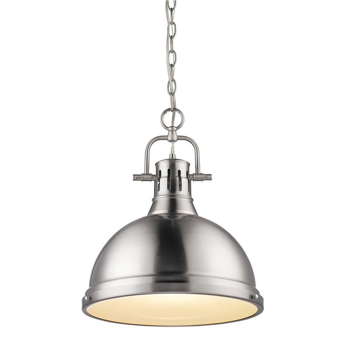 Golden 3602-L PW-PW One Light Pendant, Pewter