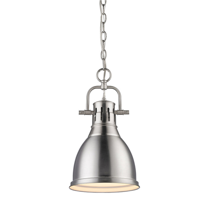 Golden 3602-S PW-PW One Light Pendant, Pewter