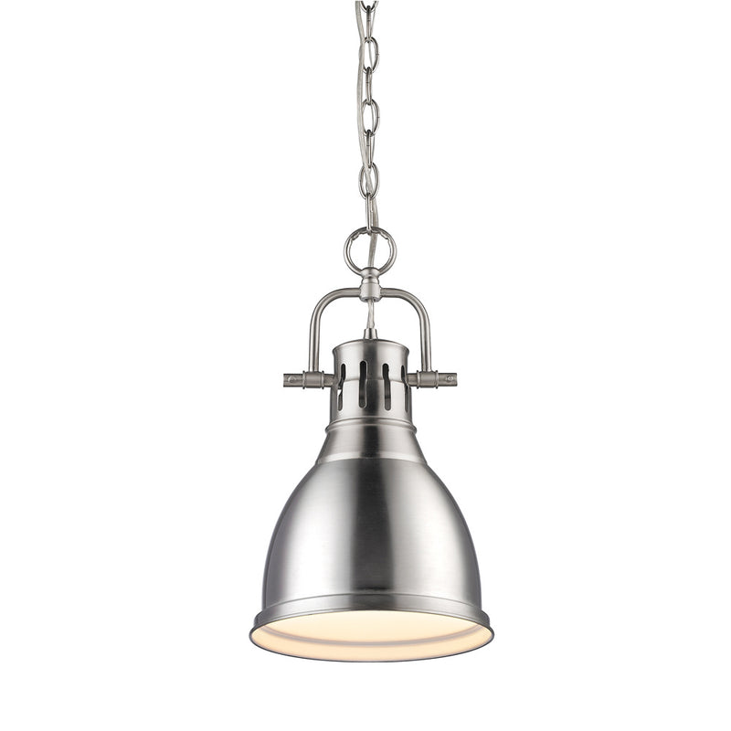 Golden 3602-S PW-SF One Light Pendant, Pewter