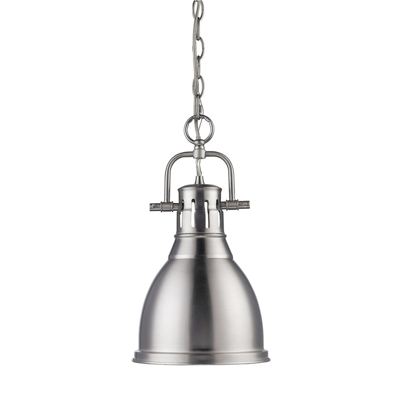 Golden 3602-S PW-SF One Light Pendant, Pewter