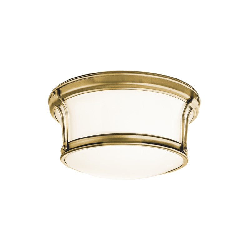 Hudson Valley 6510-AGB Two Light Flush Mount, Aged Brass
