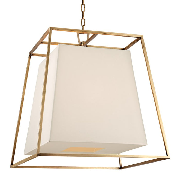 Hudson Valley 6924-AGB-WS Six Light Chandelier, Aged Brass