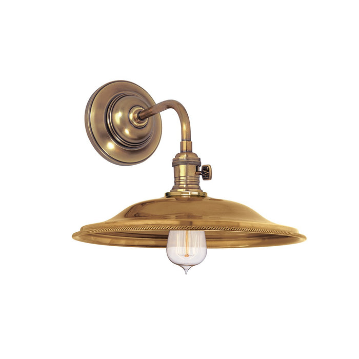 Hudson Valley 8000-AGB-MS2 One Light Wall Sconce, Aged Brass