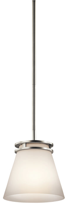 Kichler 1687NI One Light Mini Pendant, Brushed Nickel