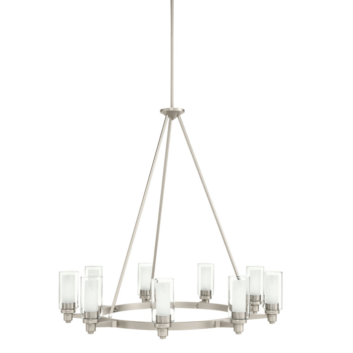 Kichler 2346NI Nine Light Chandelier, Brushed Nickel