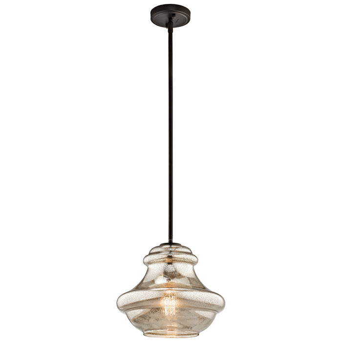 Kichler 42044OZMER One Light Pendant, Olde Bronze