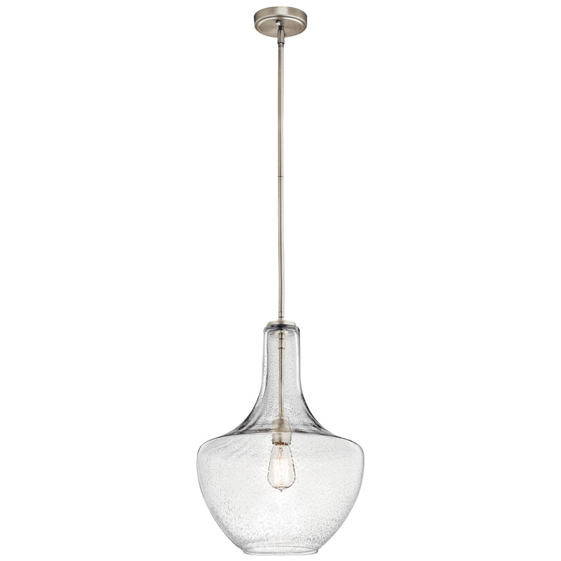 Kichler 42046NICS One Light Pendant, Brushed Nickel