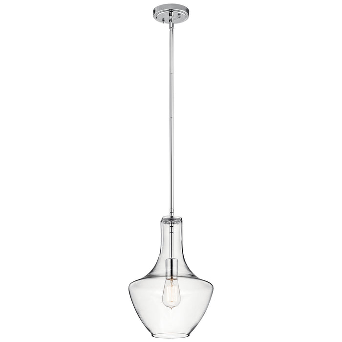 Kichler 42141CHCLR One Light Pendant, Chrome