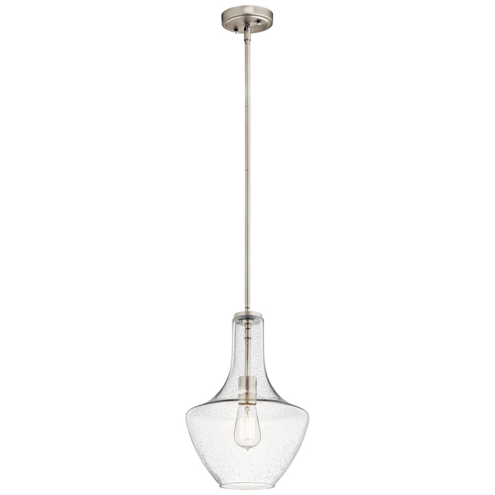 Kichler 42141NICS One Light Pendant, Brushed Nickel