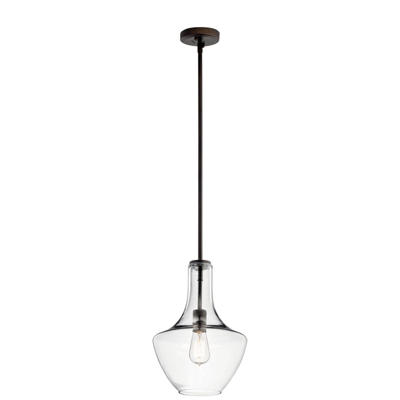Kichler 42141OZCLR One Light Pendant, Olde Bronze