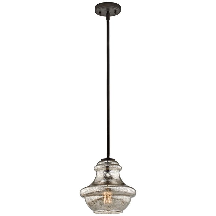 Kichler 42167OZMER One Light Mini Pendant, Olde Bronze