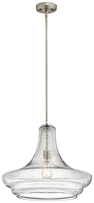 Kichler 42329NICS One Light Pendant, Brushed Nickel
