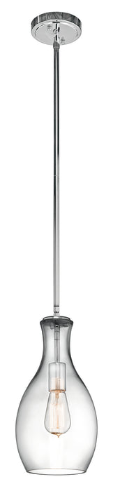 Kichler 42456CHCLR One Light Pendant, Chrome