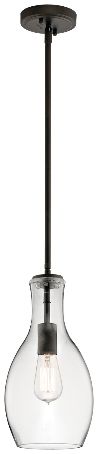 Kichler 42456OZCLR One Light Pendant, Olde Bronze