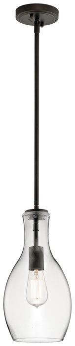 Kichler 42456OZCLR One Light Pendant, Olde Bronze