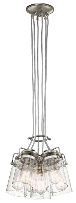 Kichler 42877NI Six Light Pendant, Brushed Nickel