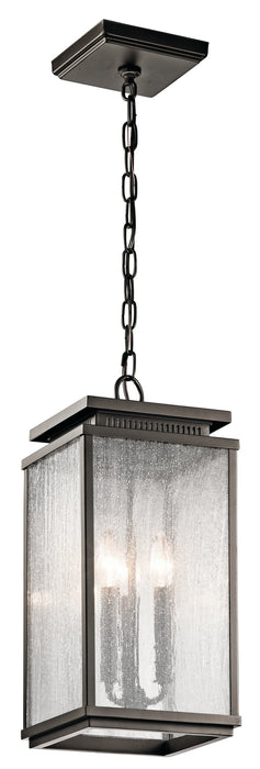 Kichler 49387OZ Three Light Outdoor Pendant, Olde Bronze