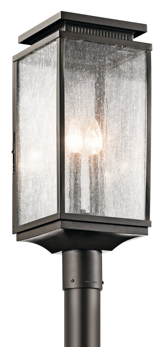 Kichler 49388OZ Three Light Outdoor Post Mount, Olde Bronze