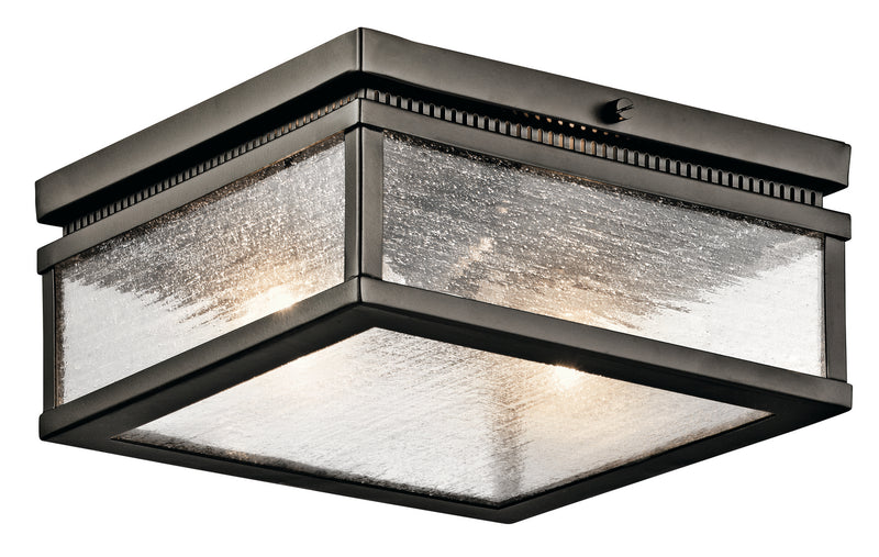Kichler 49389OZ Two Light Outdoor Ceiling Mount, Olde Bronze
