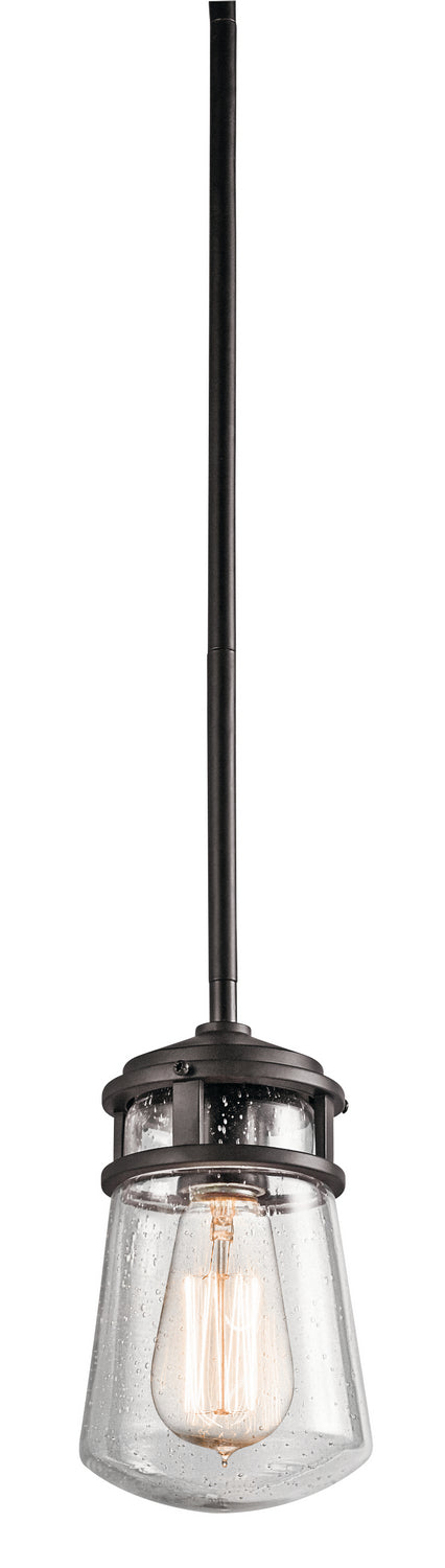 Kichler 49446AZ One Light Outdoor Pendant, Architectural Bronze