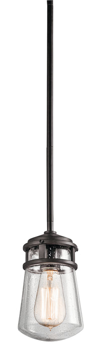 Kichler 49446AZ One Light Outdoor Pendant, Architectural Bronze