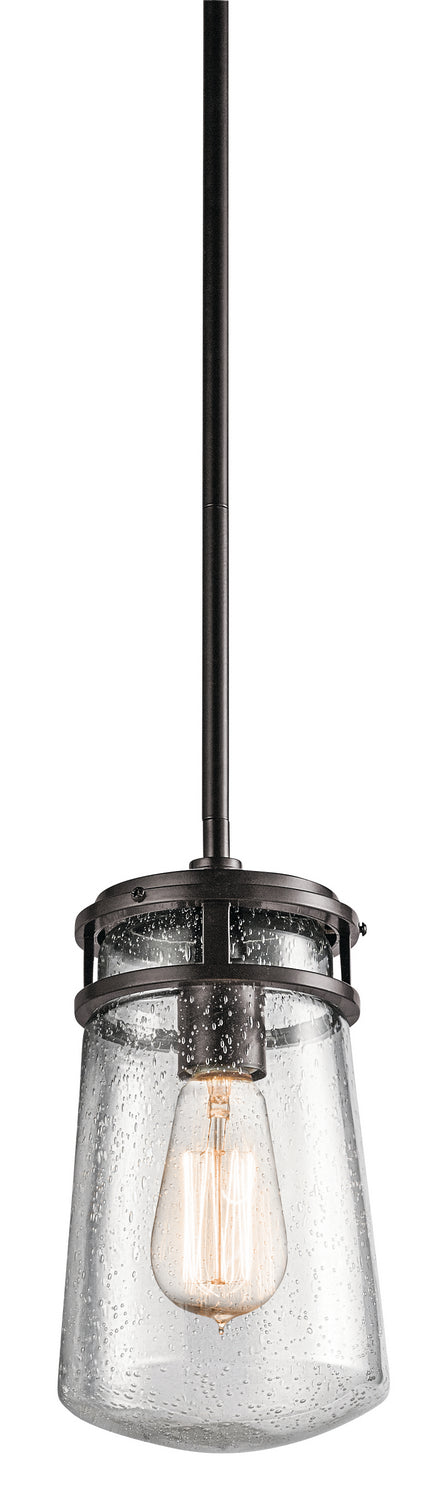 Kichler 49447AZ One Light Outdoor Pendant, Architectural Bronze
