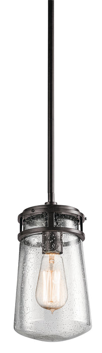 Kichler 49447AZ One Light Outdoor Pendant, Architectural Bronze