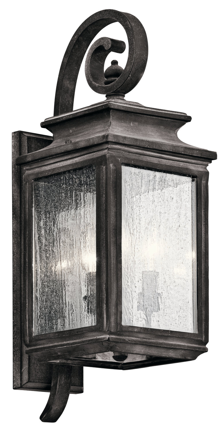 Kichler 49502WZC Three Light Outdoor Wall Mount, Weathered Zinc