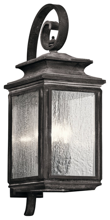 Kichler 49503WZC Four Light Outdoor Wall Mount, Weathered Zinc