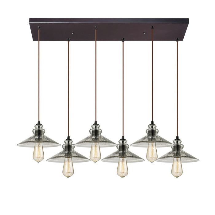ELK Home 10332/6RC Six Light Pendant, Oil Rubbed Bronze