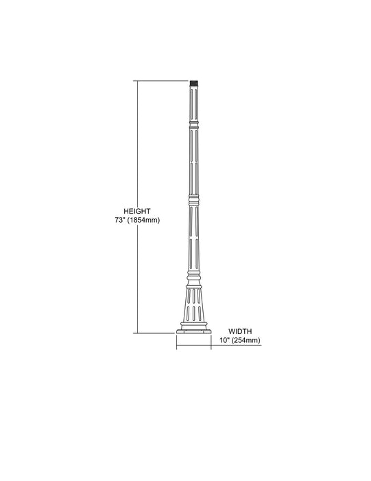 ELK Home 45100CHRC Outdoor Post, Charcoal