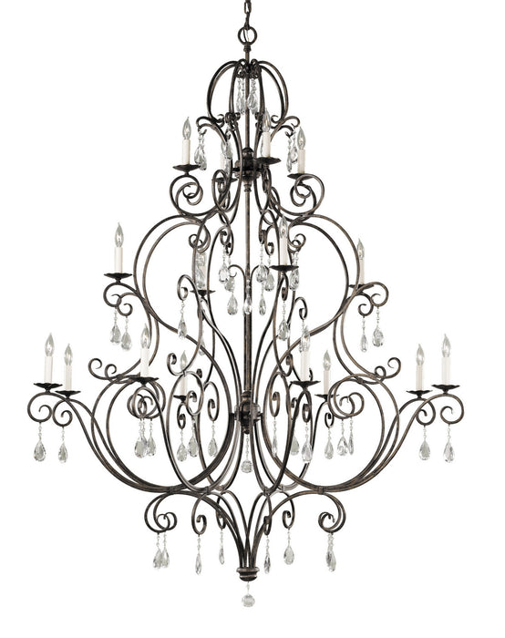 Generation Lighting F2110/8+4+4MBZ 16 Light Chandelier, Mocha Bronze