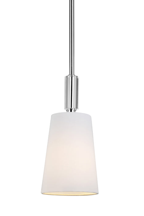 Visual Comfort Studio P1303PN One Light Pendant, Polished Nickel