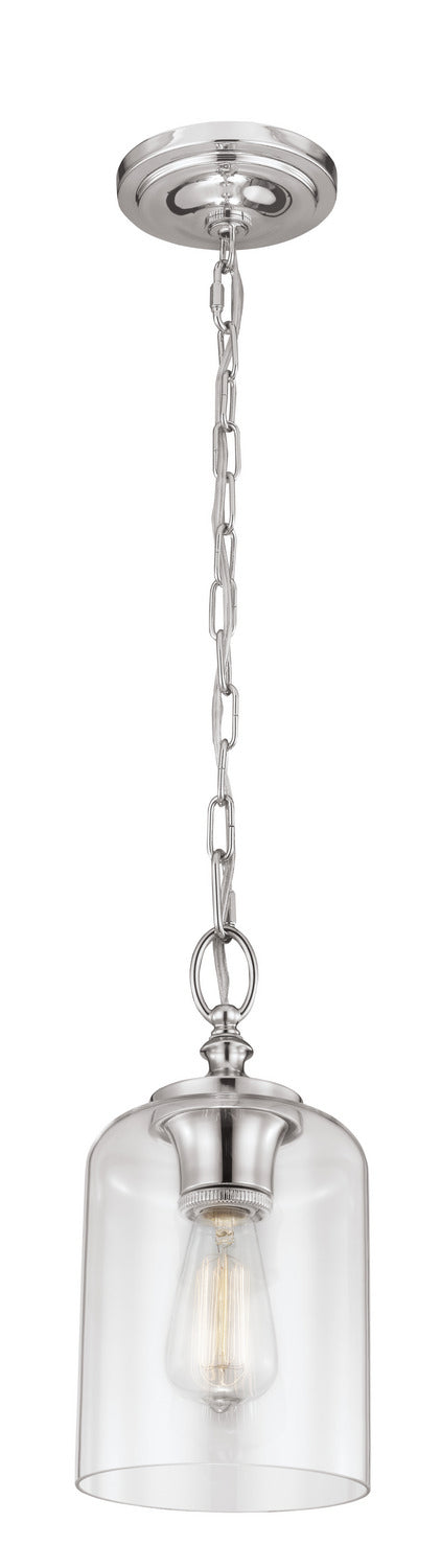 Visual Comfort Studio P1310PN One Light Pendant, Polished Nickel