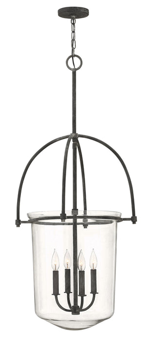 Hinkley 3034DZ LED Foyer Pendant, Aged Zinc