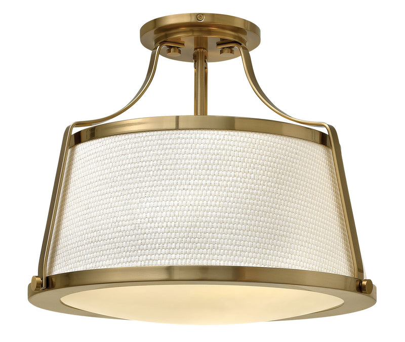 Hinkley 3521BC LED Semi-Flush Mount, Brushed Caramel