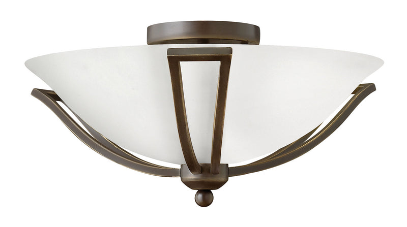 Hinkley 4660OB-OPAL LED Flush Mount, Olde Bronze