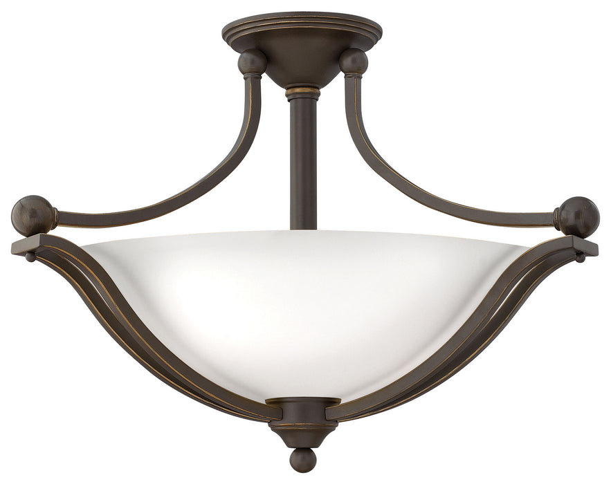 Hinkley 4669OB-OPAL LED Semi-Flush Mount, Olde Bronze with Opal glass