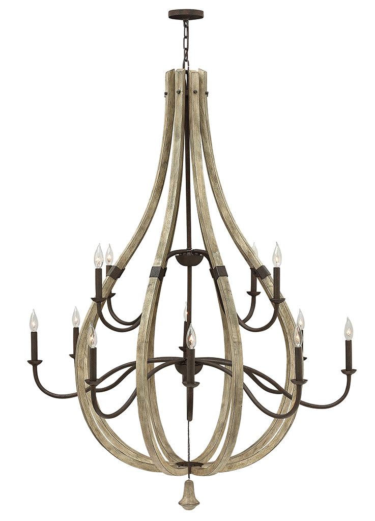 Fredrick Ramond FR40579IRR LED Chandelier, Iron Rust