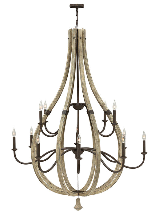 Fredrick Ramond FR40579IRR LED Chandelier, Iron Rust