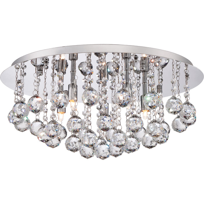 Quoizel BRX1619C Five Light Flush Mount, Polished Chrome