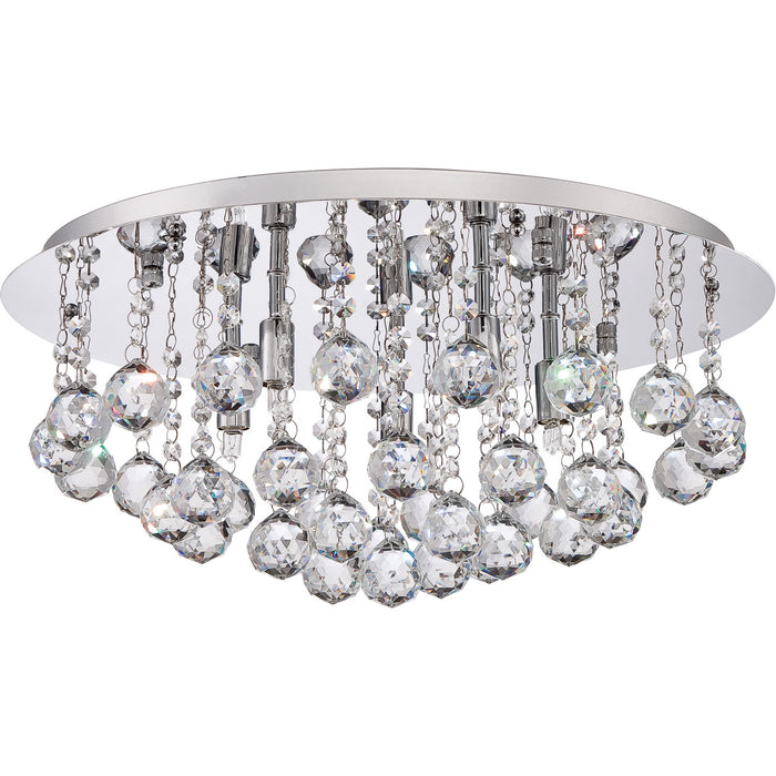 Quoizel BRX1619C Five Light Flush Mount, Polished Chrome