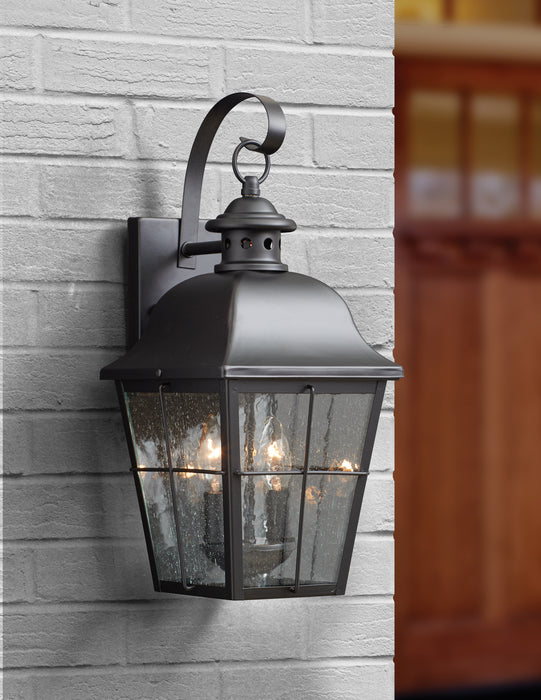 Quoizel MHE8409K Two Light Outdoor Wall Lantern, Mystic Black