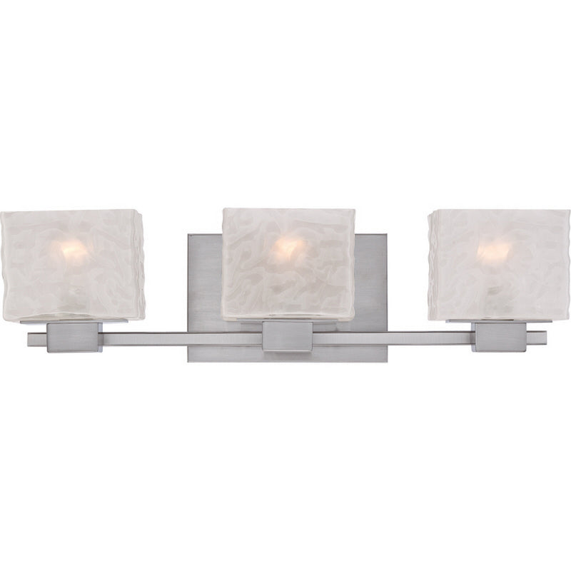 Quoizel MLD8603BN Three Light Bath Fixture, Brushed Nickel