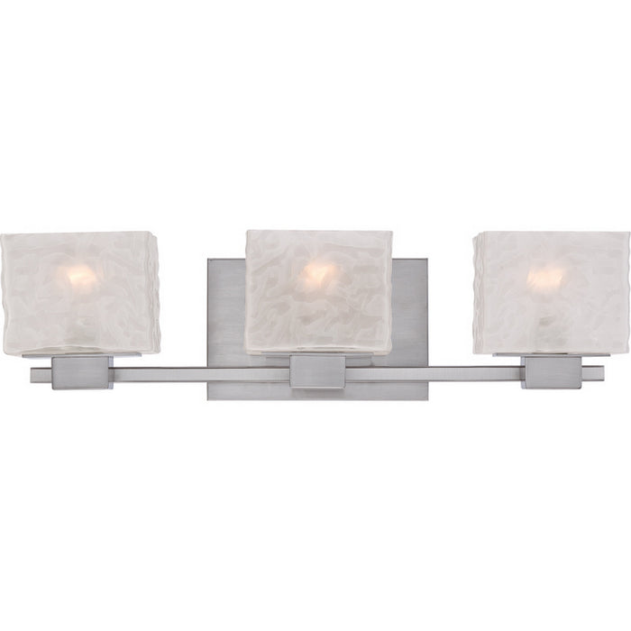 Quoizel MLD8603BN Three Light Bath Fixture, Brushed Nickel