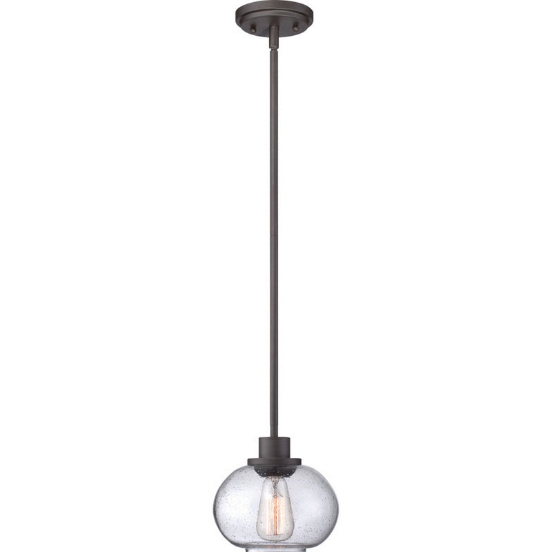 Quoizel TRG1508OZ One Light Mini Pendant, Old Bronze