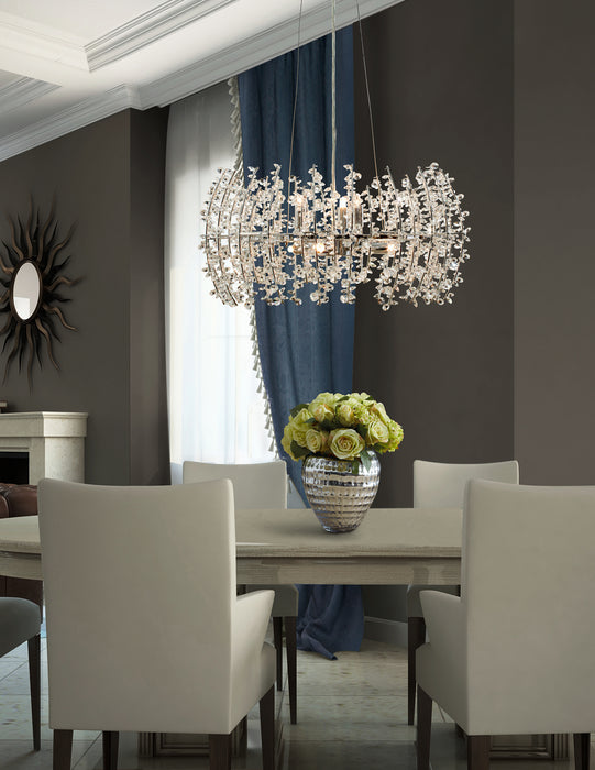 Quoizel VLA2820C Six Light Pendant, Polished Chrome