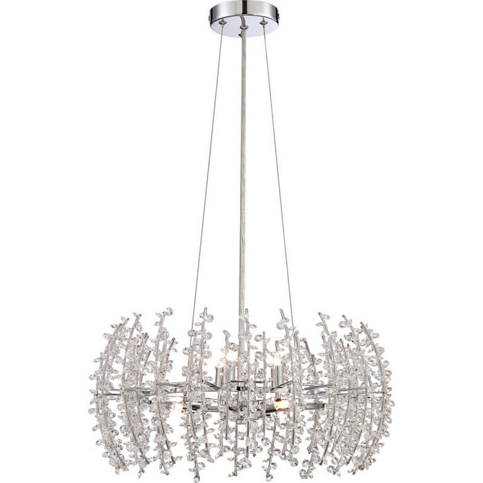 Quoizel VLA2820C Six Light Pendant, Polished Chrome